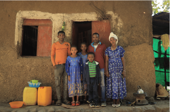 Addis Family in Ethiopia receiving aid from Jewish Agency for Israel